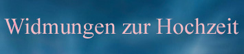 widmungen zur hochzeit