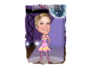 Discoqueen Karikatur