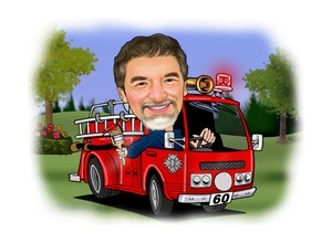 Feuerwehr Karikatur