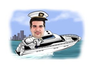 Jacht Karikatur