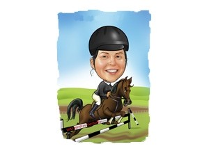 Reiter Karikatur