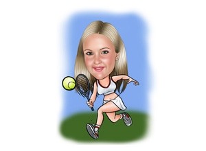 Tennis Karikatur