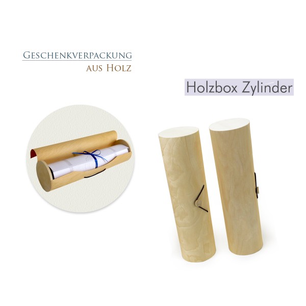 Dokumentenrolle Holz | Edle Holzverpackung zum Geschenk