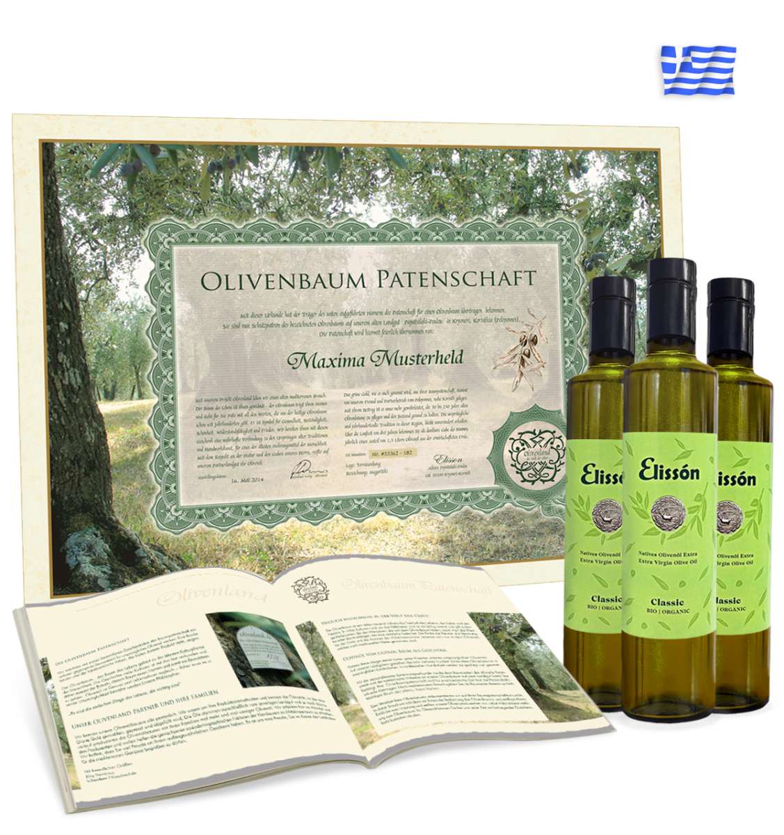 Olivenbaum Patenschaft 3 Jahre Griechenland | Jhrlich Ernte von gekrntem  Bio-Olivenl